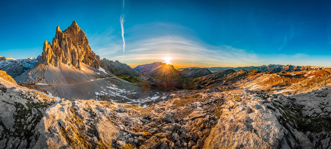 Panoramablick auf die Picos de Europa