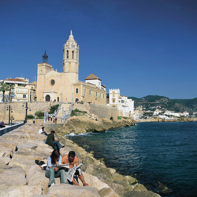 Blick auf Sitges